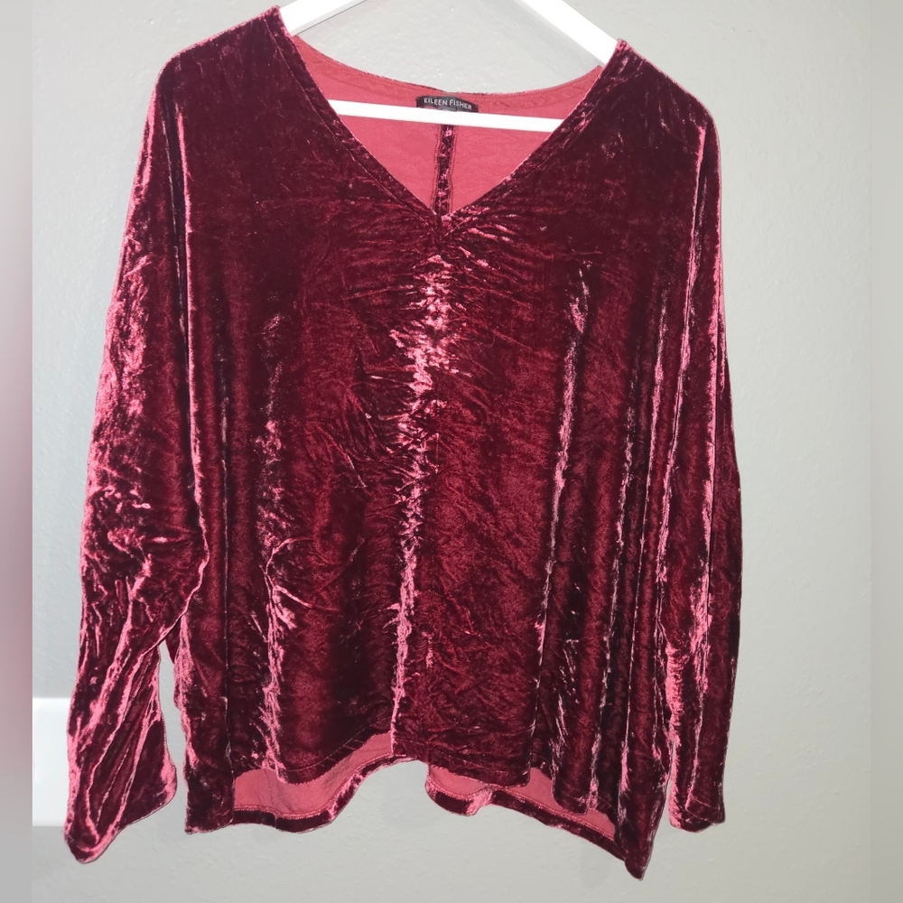 Eileen Fisher Silk Blend Dolman Sleeve Top Size XL - Picture 1 of 16